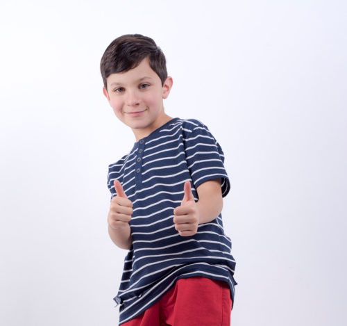 Playera Azul Rayas