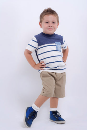 Playera Azul Rayas